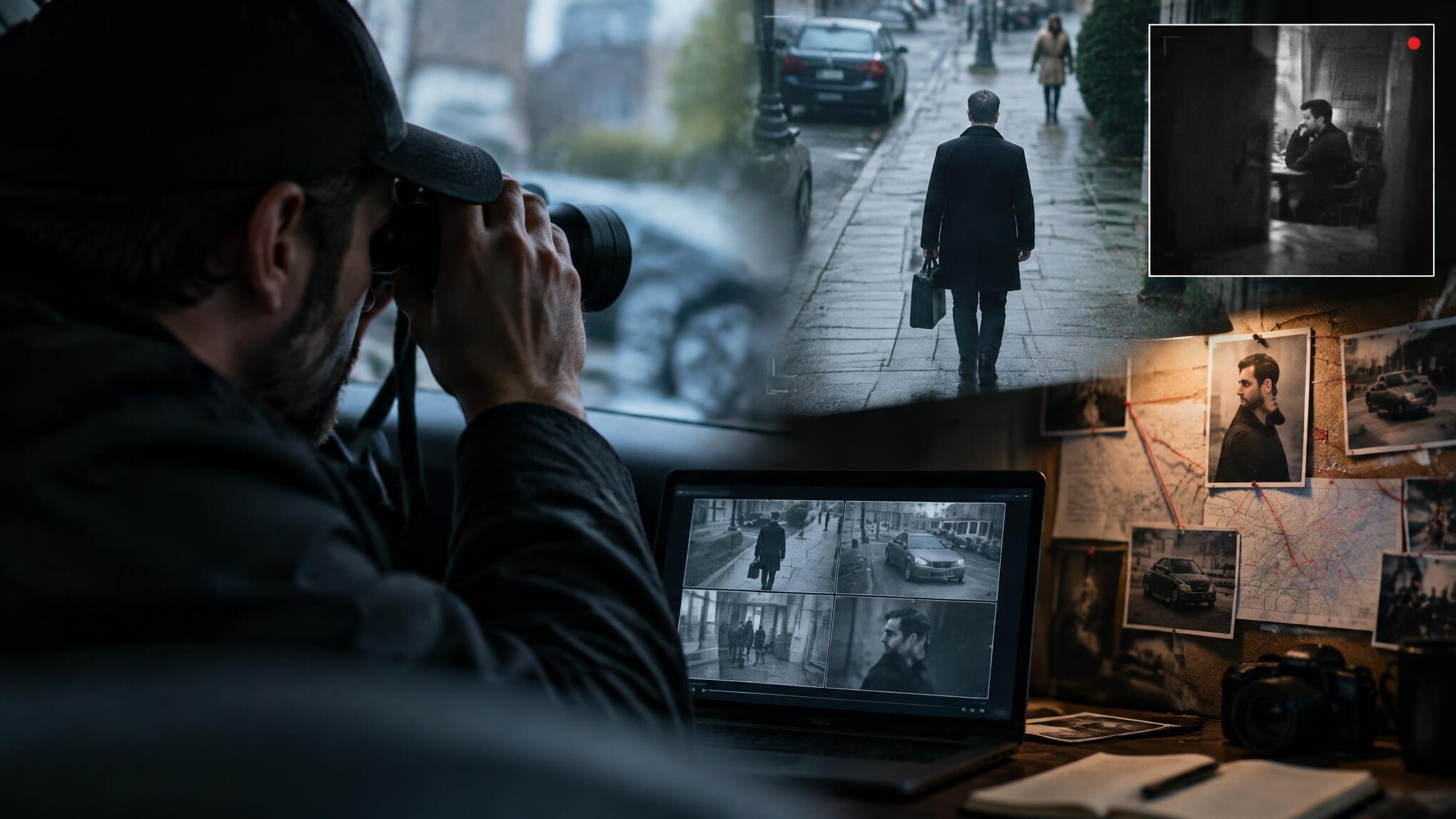 private investigator in action